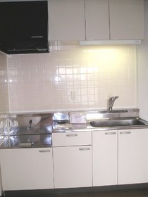 Kitchen. Two-burner gas stove installation Allowed