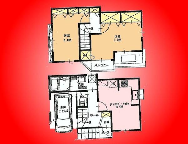Floor plan. 19,400,000 yen, 2DK, Land area 57.46 sq m , Building area 66.11 sq m