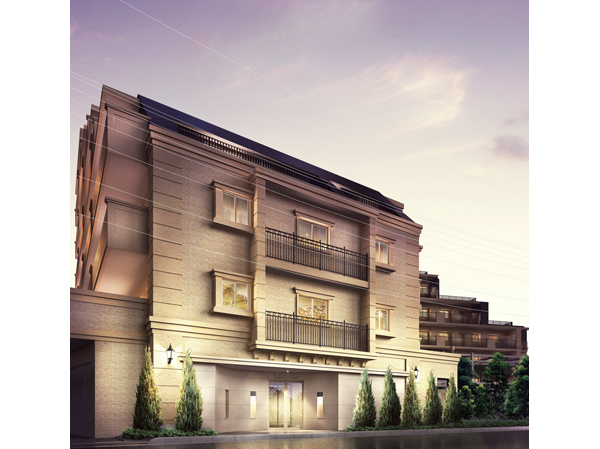 Building structure. Entrance Rendering CG