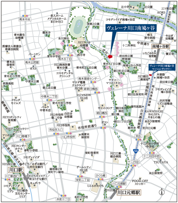 Building structure. Local peripheral guide map