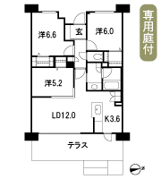 Floor: 3LDK + PG + T + 2W, occupied area: 73 sq m