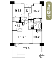 Floor: 3LDK + PG + T + 2W, occupied area: 73 sq m