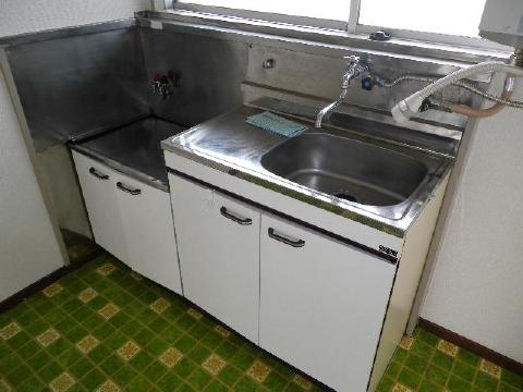 Kitchen. Two-burner gas stove can be installed.