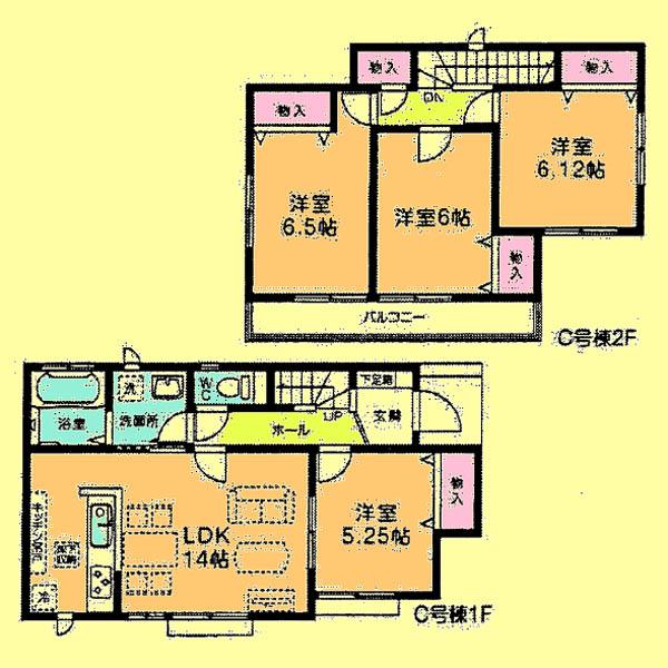 Floor plan. 21,800,000 yen, 4LDK, Land area 176.14 sq m , Building area 91.29 sq m located view in addition to this, It will be provided by the hope of design books, such as layout.
