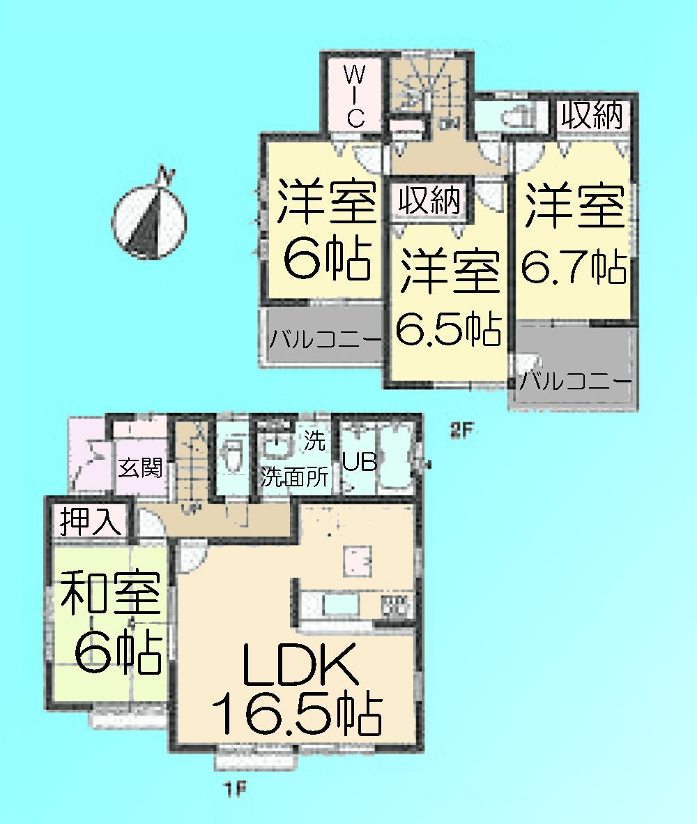 Floor plan. 25,800,000 yen, 4LDK, Land area 120.09 sq m , Building area 99.78 sq m