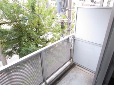 Balcony. Front road sunny