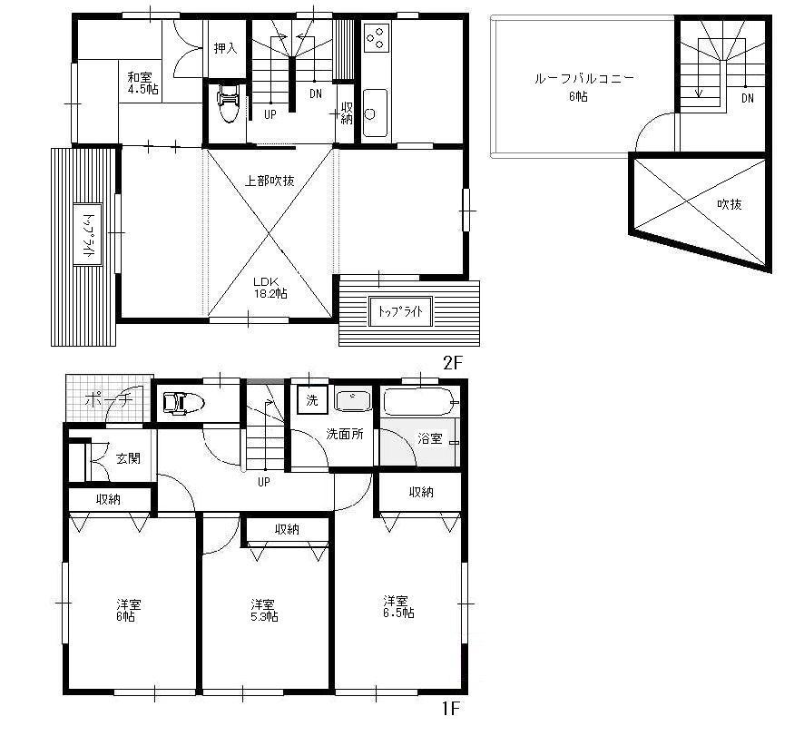 Floor plan. 34,800,000 yen, 4LDK, Land area 111.61 sq m , Building area 101.84 sq m
