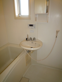 Bath. Additional heating with bus