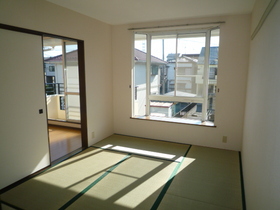 Living and room. With large bay windows in the Japanese-style room