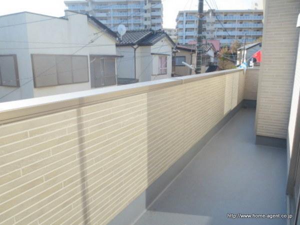 Balcony. Sunny wide balcony