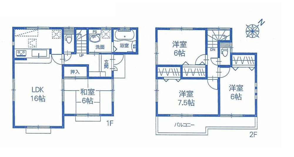 Floor plan. 24,800,000 yen, 4LDK, Land area 110 sq m , Building area 96.05 sq m