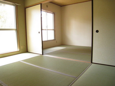 Living and room. Wide space led the Japanese-style room with each other