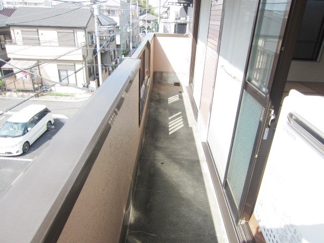 Balcony. Wide balcony