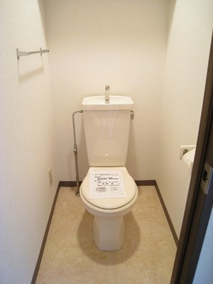 Toilet. A clean toilet (towel Kakeyu)