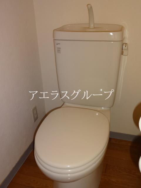 Toilet. Toilet with a clean sense of the white tones