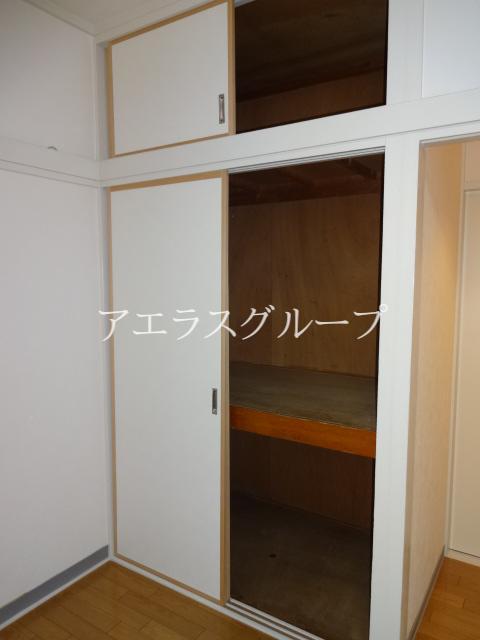 Other. Upper closet with storage rich room
