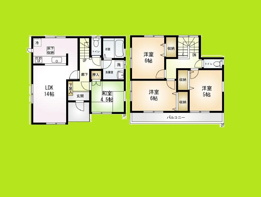 Floor plan. 21,800,000 yen, 4LDK, Land area 100.02 sq m , Building area 90.26 sq m shaping land ・ Last 1 buildings soon, Your tour can be spacious wide balcony spacious two car spaces in the popular counter kitchen