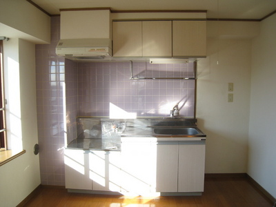 Kitchen. There is a window, Bright kitchen city gas