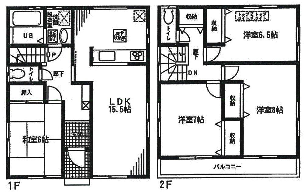 Floor plan. (1 Building), Price 31,900,000 yen, 4LDK, Land area 146.97 sq m , Building area 103.71 sq m