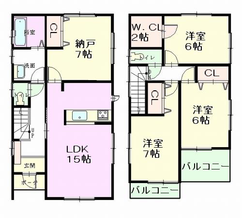 Floor plan. Kamine until elementary school 1390m