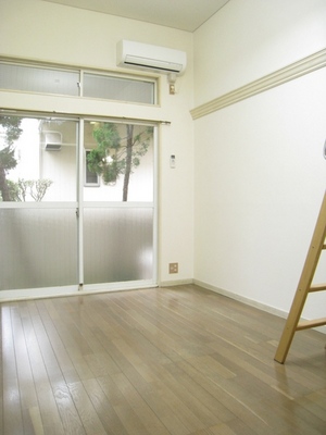 Living and room. Happy air-conditioned