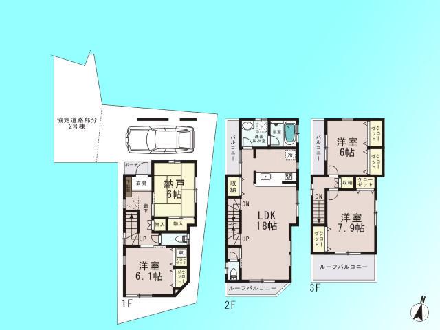 Floor plan. 32,800,000 yen, 3LDK + S (storeroom), Land area 99.31 sq m , Building area 123.99 sq m
