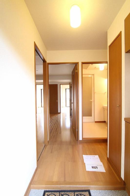 Entrance. There joinery between the foyer and the living room