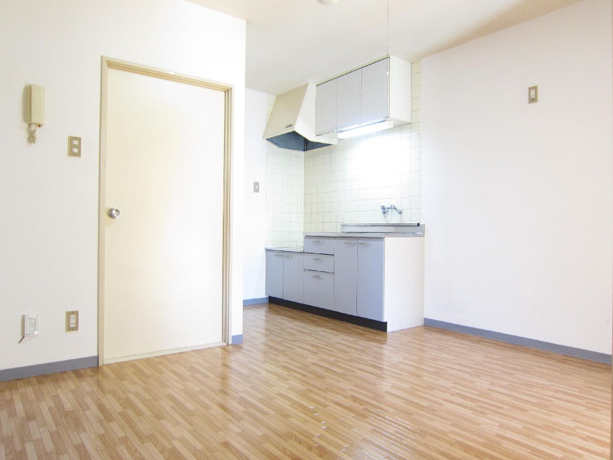 Living and room. There is a refrigerator space Large refrigerator can also be installed