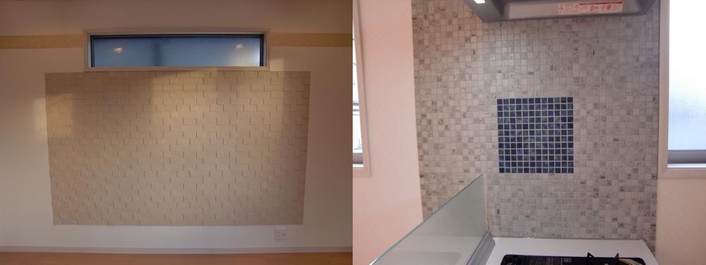 Other Equipment. Eco-carat, Rather than as a design of one point, Deodorizing ・ This wall material with a humidity control function. It adopted the accent tiles in the kitchen, It directed the kitchen to fashionable. 