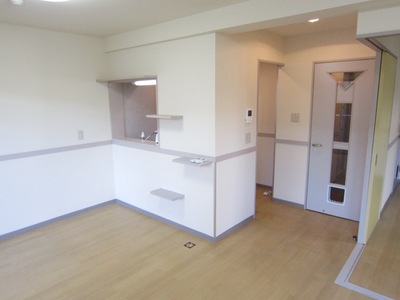 Living and room. Property stylish counter kitchen