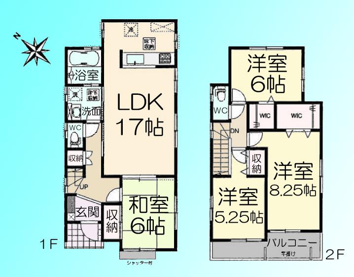 Floor plan. 32,800,000 yen, 4LDK, Land area 149.1 sq m , Building area 103.5 sq m