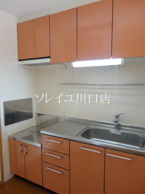 Kitchen. Kitchen there is a margin of cooking space the width of the dishes also spread