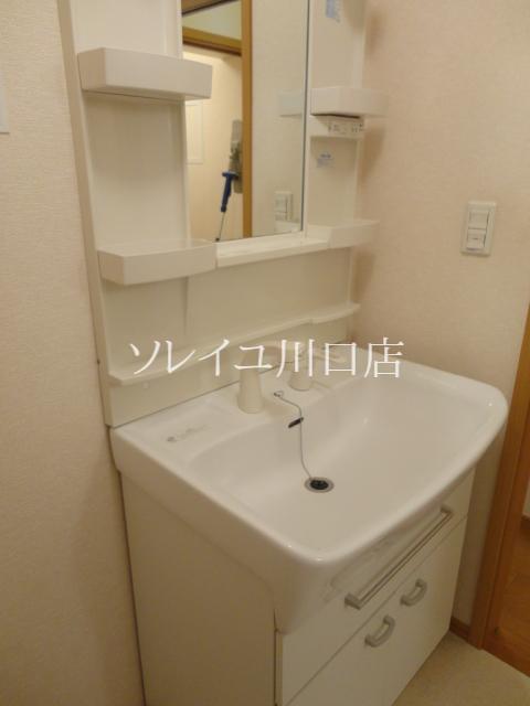 Washroom. Grooming check in a large mirror