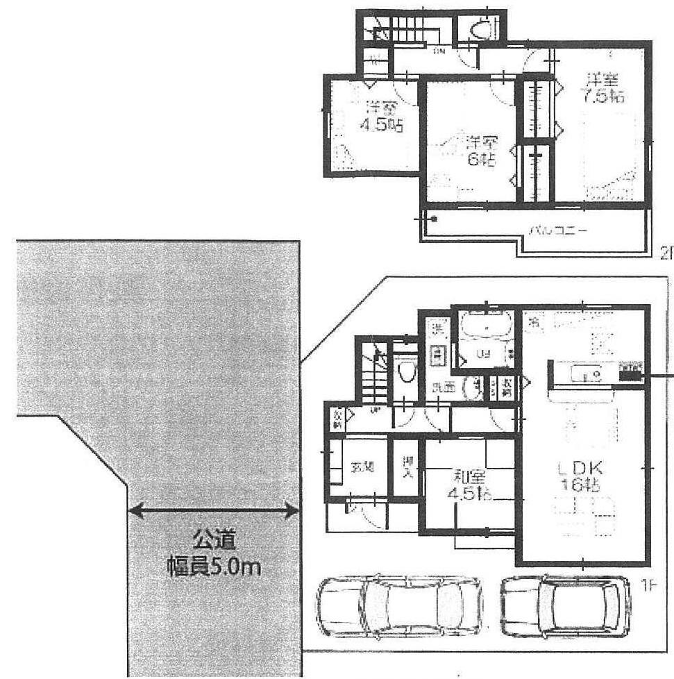 Floor plan. 37,800,000 yen, 4LDK, Land area 109.25 sq m , Building area 96.35 sq m