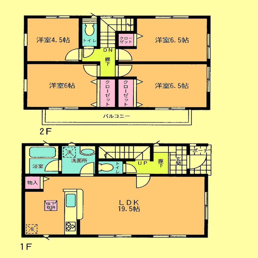 Floor plan. 31,800,000 yen, 4LDK, Land area 100.1 sq m , Building area 94.77 sq m located view in addition to this, It will be provided by the hope of design books, such as layout. 