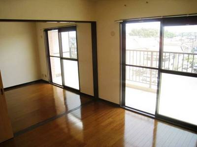 Living and room. It has led to the wide balcony