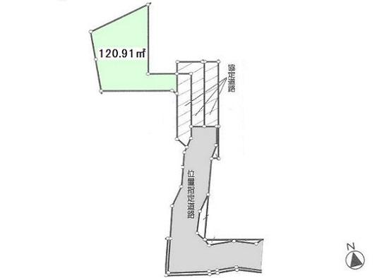Compartment figure. Land price 12.8 million yen, Land area 120.91 sq m