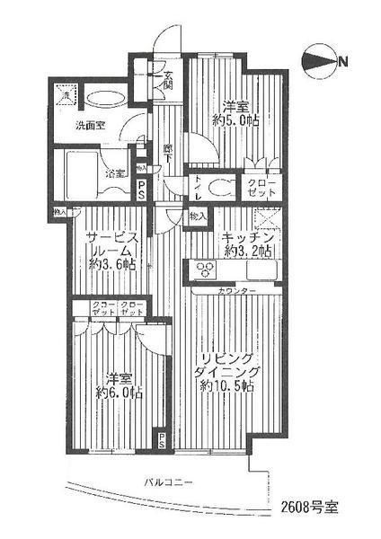 Floor plan. 2LDK+S, Price 36,800,000 yen, Footprint 66 sq m southeast direction Good view in the upper floors Tokyo Sky Tree is beautiful