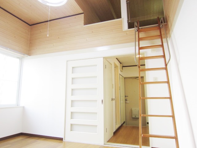 Living and room. Stylish room with a loft