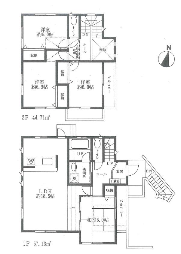 Floor plan. 29,800,000 yen, 4LDK, Land area 116.12 sq m , Building area 111.77 sq m ・ Kawaguchi Red Mount housing Floor plan
