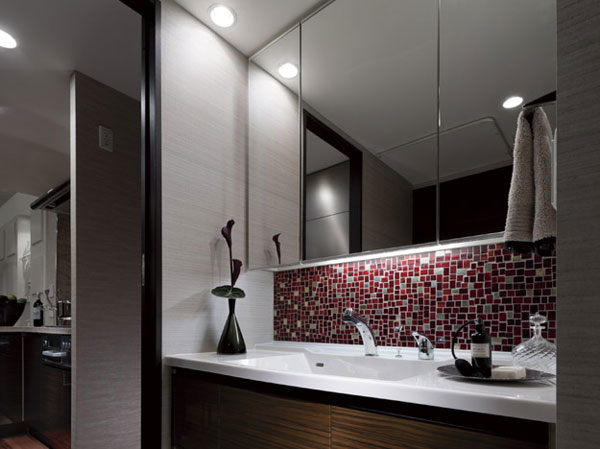 Bathing-wash room.  [Powder Room] Powder room you also important elegance as a dress-up space. Is alive also sticking to the storage capacity and cleanliness.