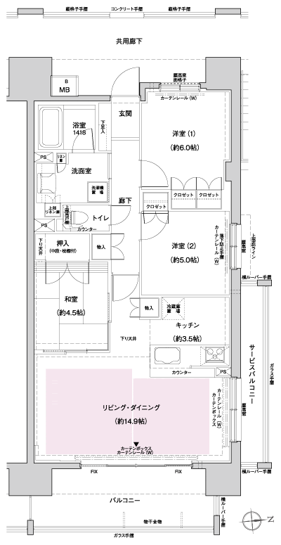 Floor: 3LDK, occupied area: 76.39 sq m