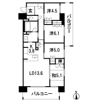 Floor: 4LDK, the area occupied: 87.2 sq m