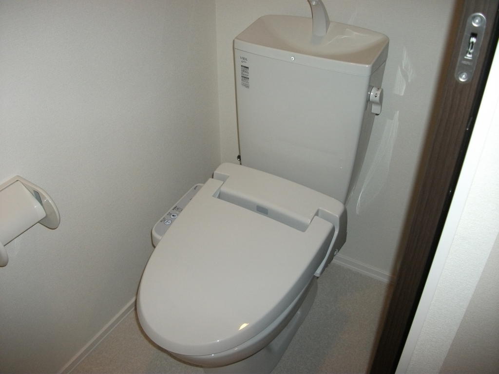 Toilet. Toilet with warm water washing toilet seat.