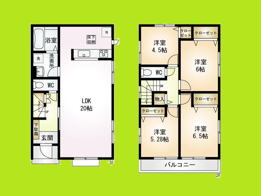 Floor plan. (3), Price 29,300,000 yen, 4LDK, Land area 110.27 sq m , Building area 97.7 sq m