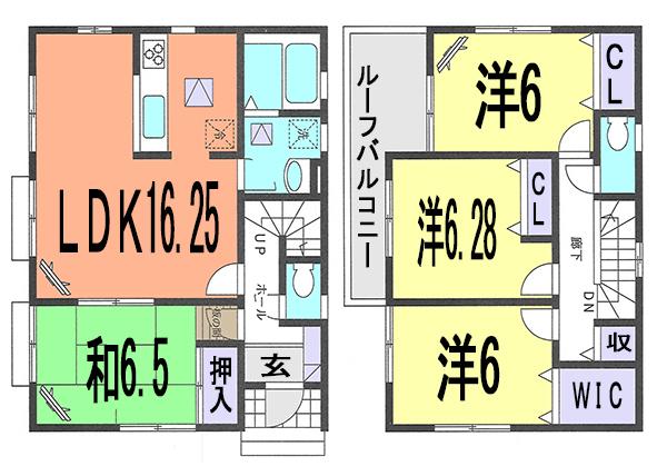 Floor plan. 23.8 million yen, 4LDK, Land area 111.13 sq m , Building area 98.12 sq m