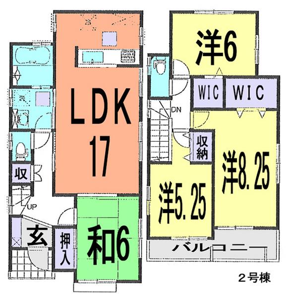 Floor plan. (Building 2), Price 31,800,000 yen, 4LDK, Land area 149.1 sq m , Building area 103.5 sq m