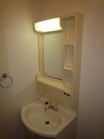 Washroom. There washbasin independent