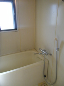 Bath. Window with a bath