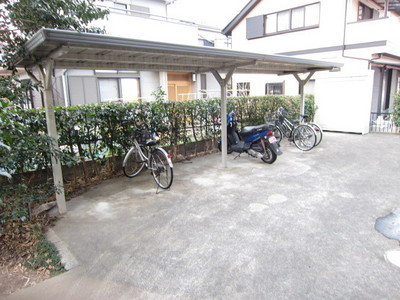 Other common areas. Happy Covered bicycle parking